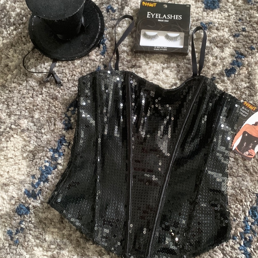Halloween 🎃 Black Coset with mini top hat